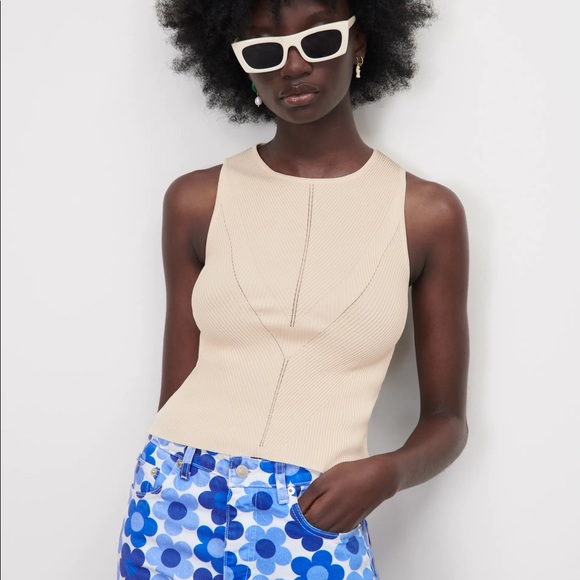 ZARA sleeveless knit top - Picture 1 of 4